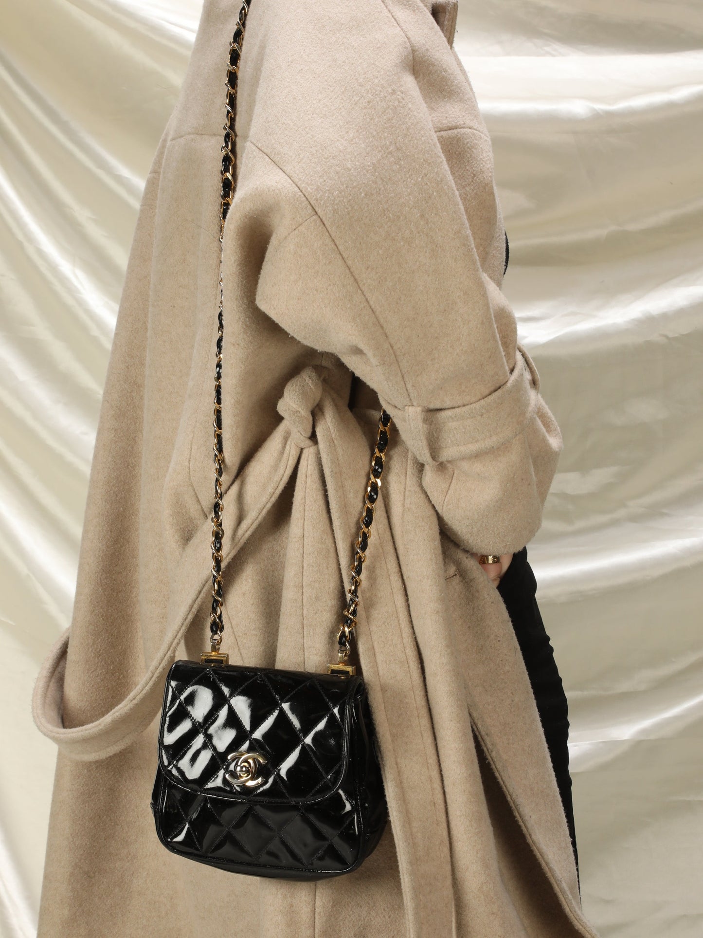 Chanel Patent Turnlock Mini Crossbody