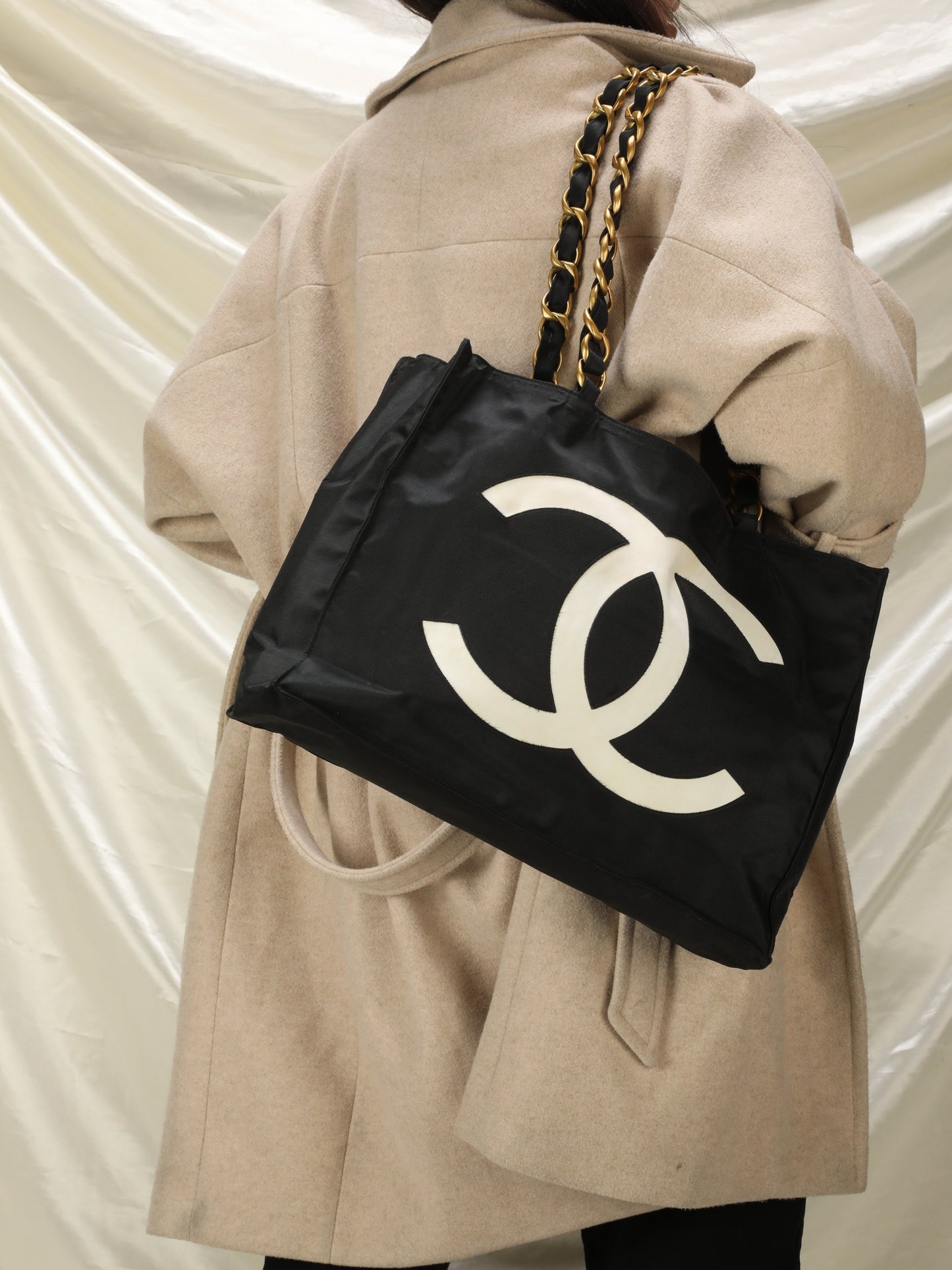 Chanel Nylon Chunky Chain Tote