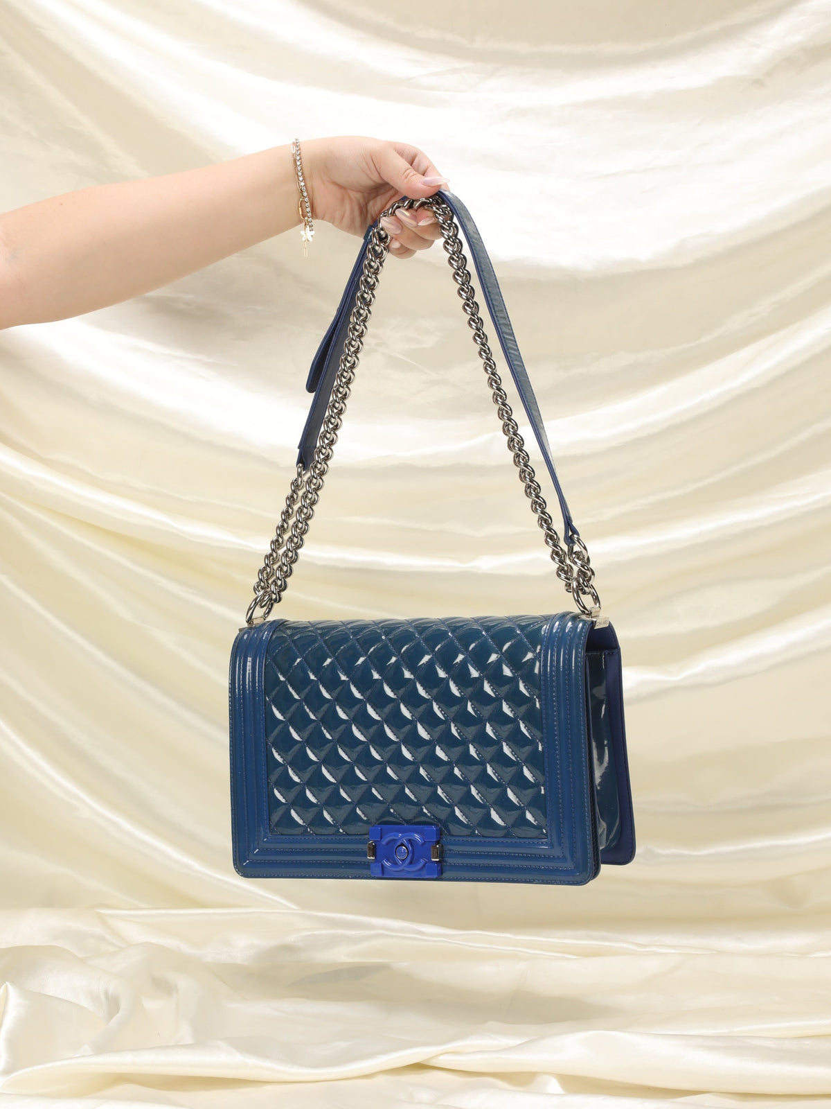 Chanel Patent Medium Boy Bag