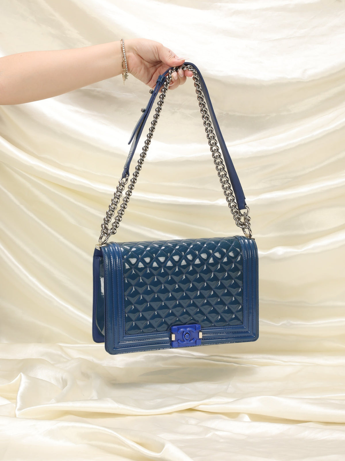 Chanel Patent Medium Boy Bag