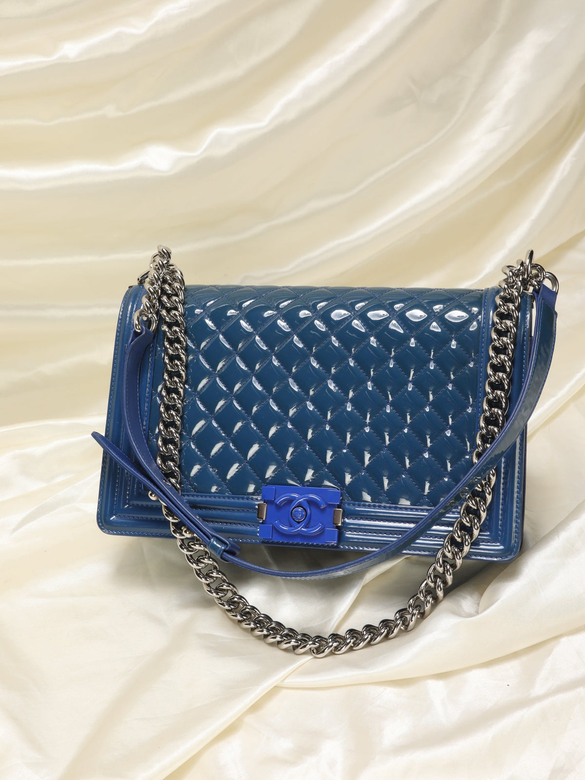 Chanel Patent Medium Boy Bag