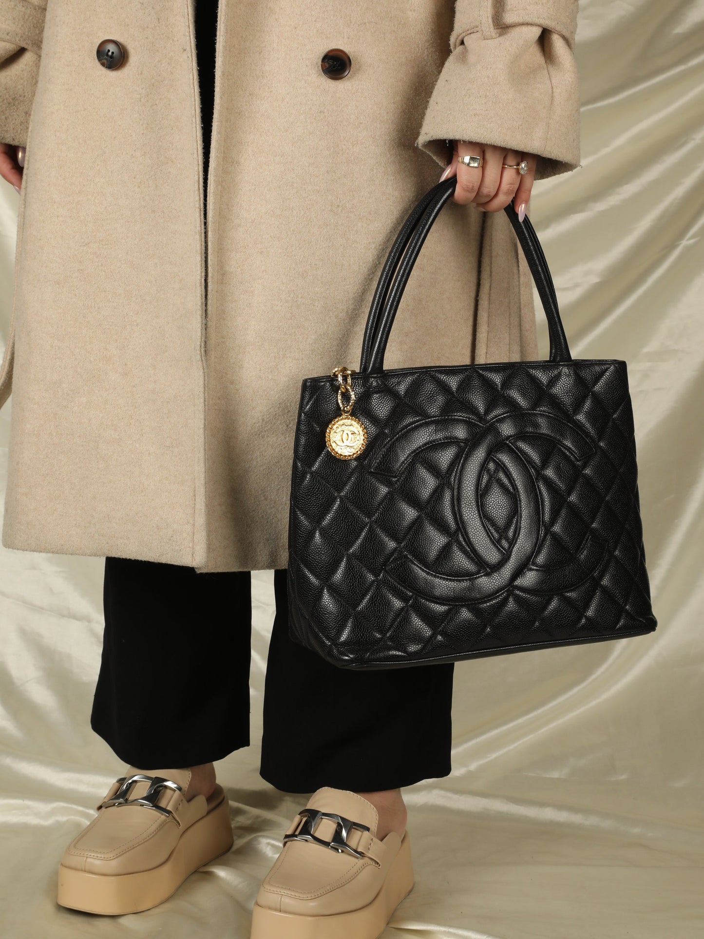 Chanel Medallion Caviar Tote