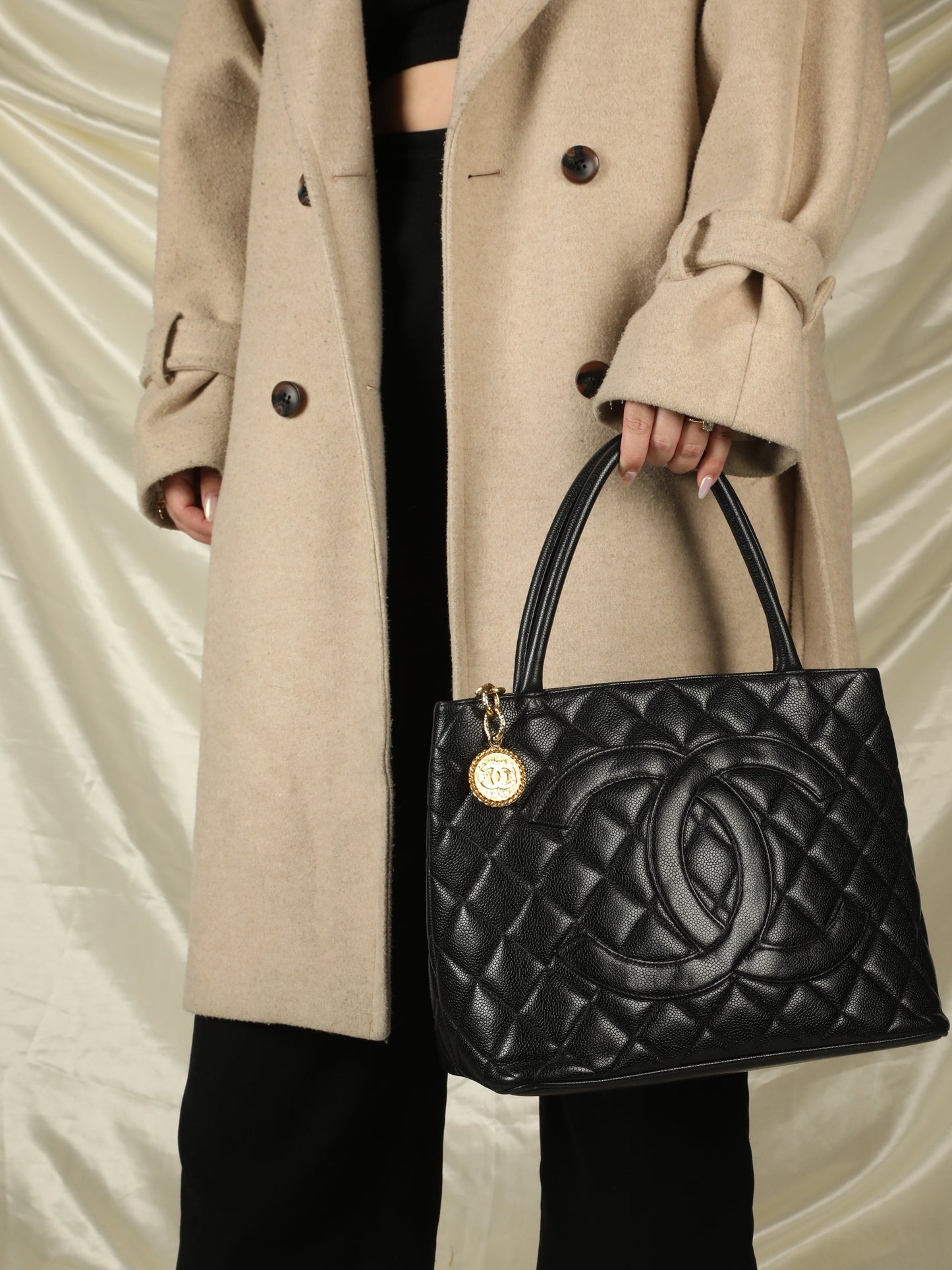 Chanel Medallion Caviar Tote