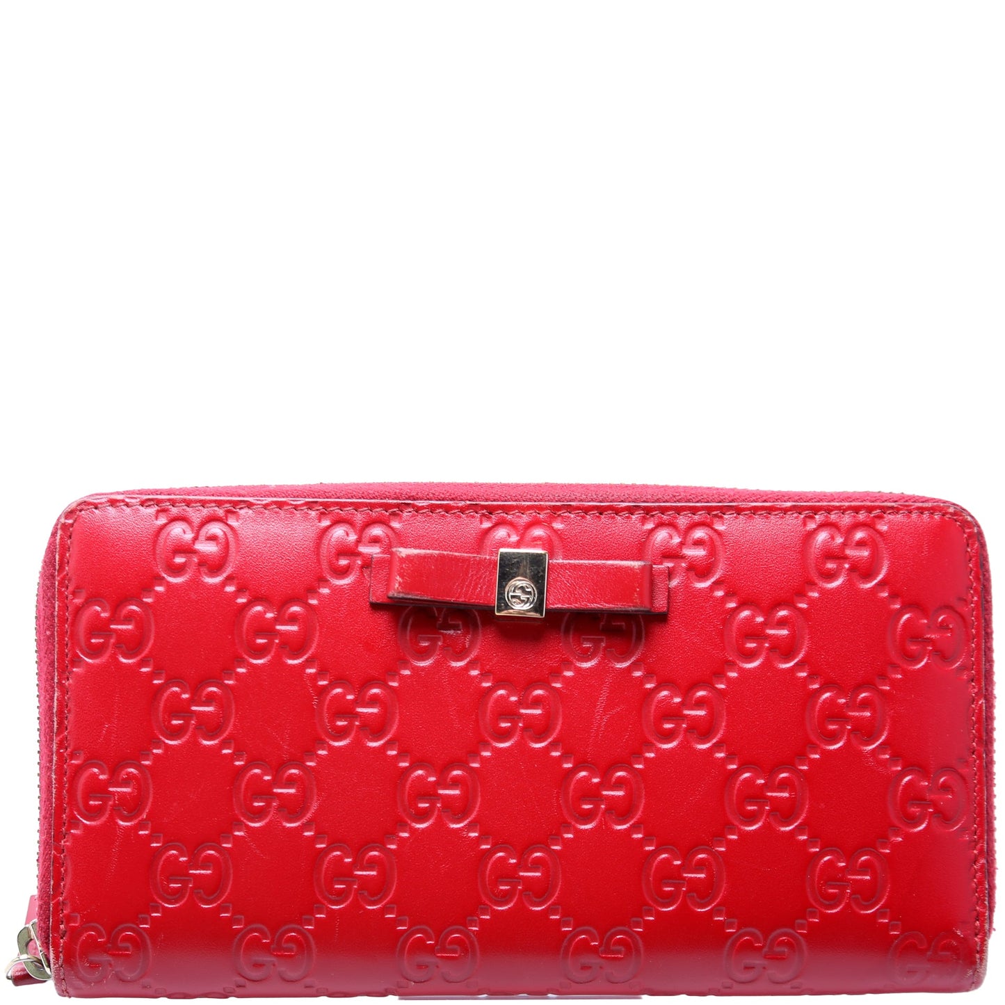 Gucci  Bow Zip Around Wallet Guccissima