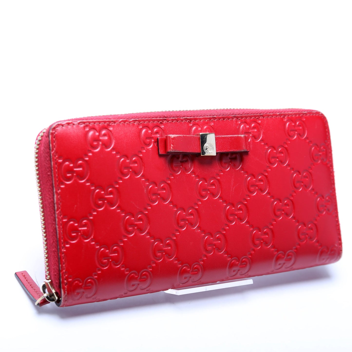 Gucci  Bow Zip Around Wallet Guccissima