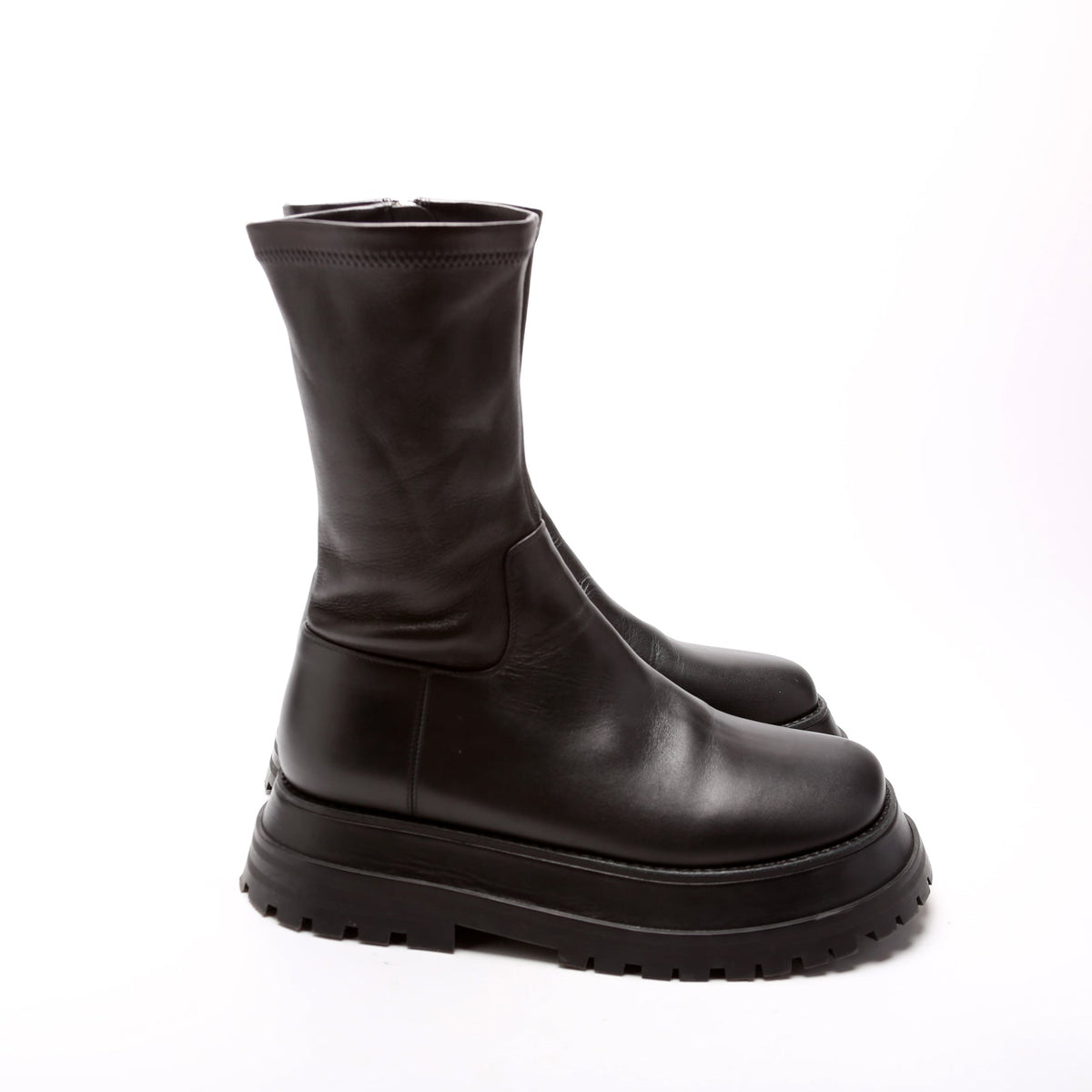 Moto Mid Leather Boots Size 38