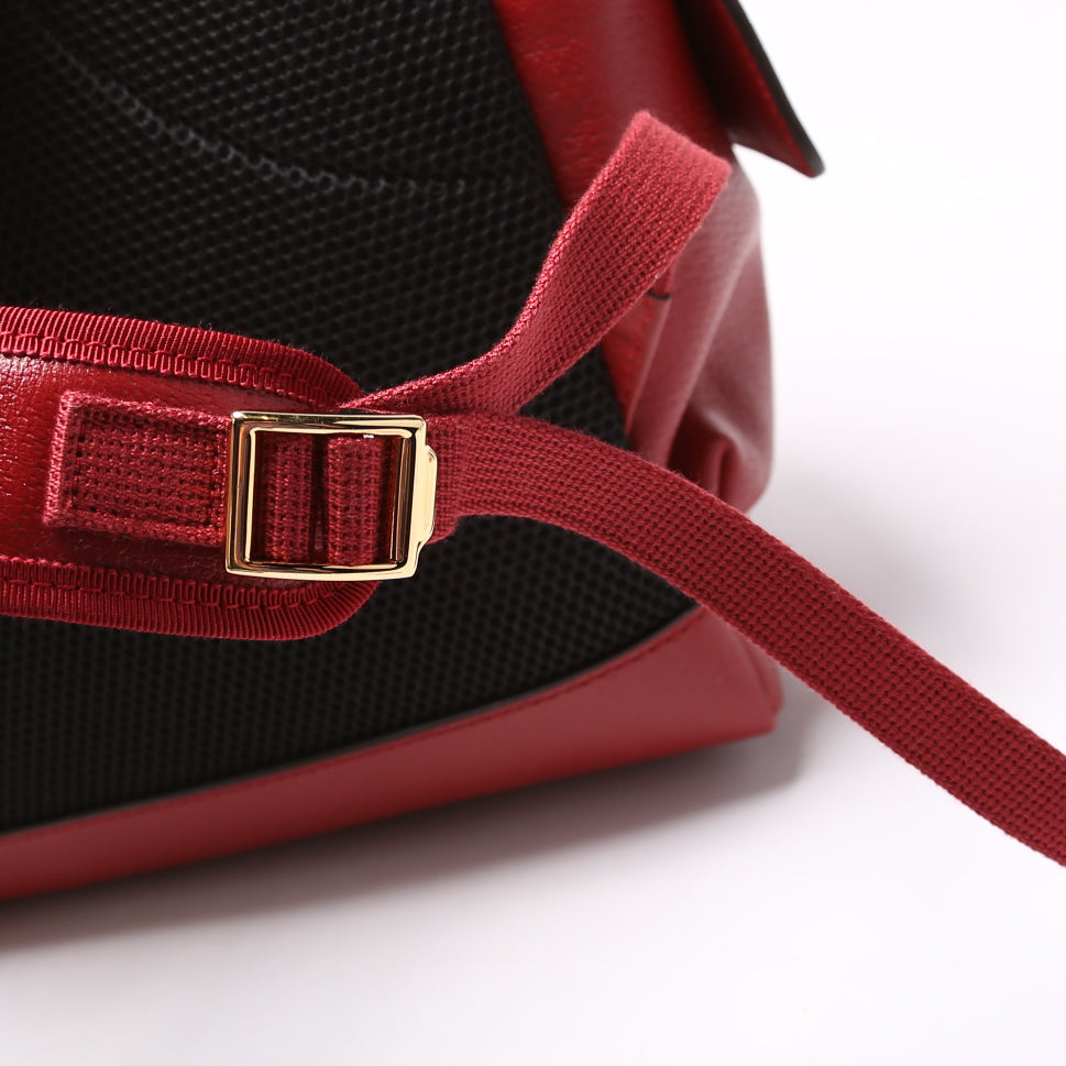 Ophidia Leather Double Buckle Backpack Medium