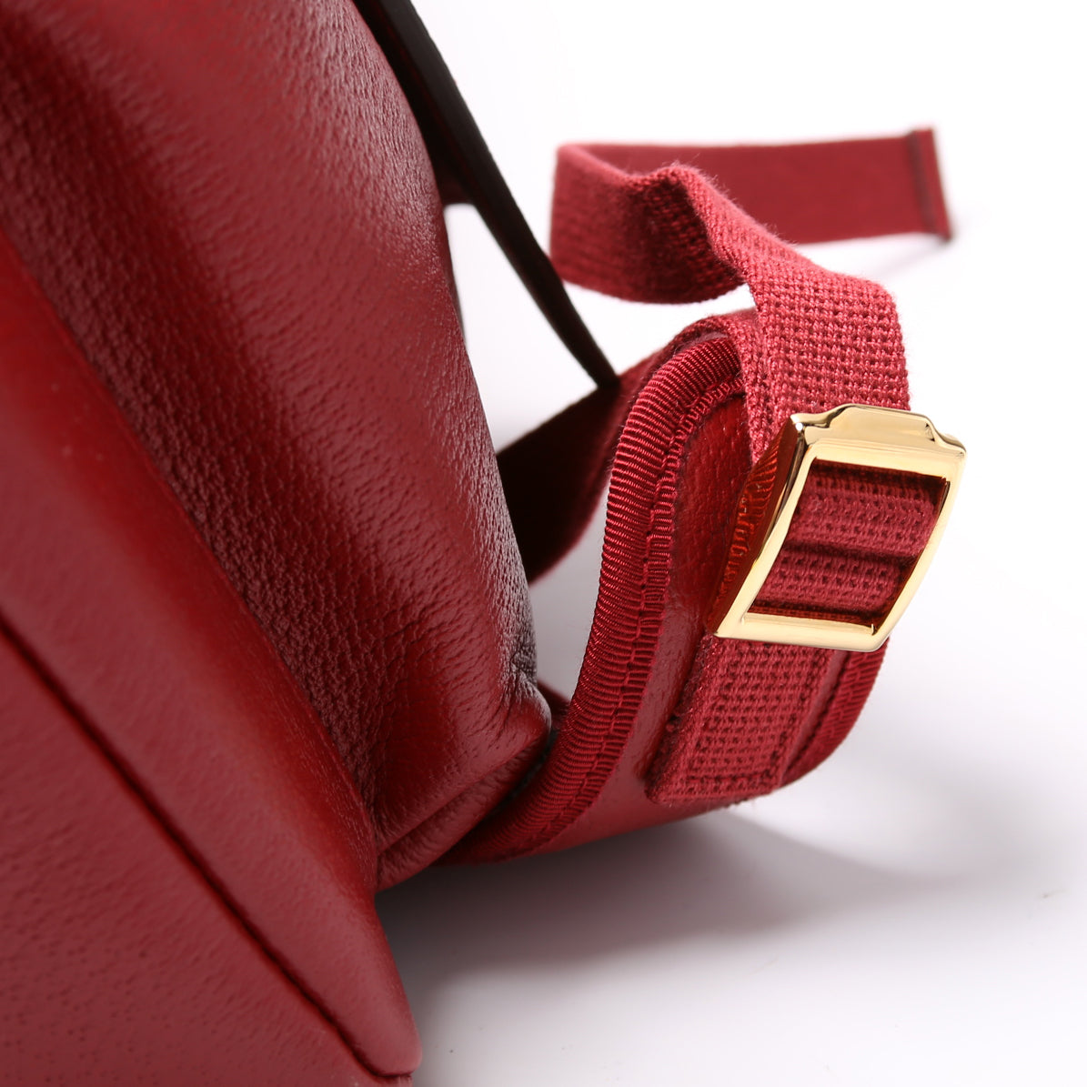 Ophidia Leather Double Buckle Backpack Medium