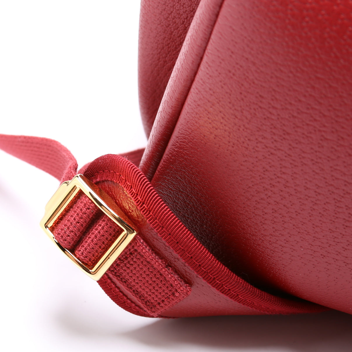 Ophidia Leather Double Buckle Backpack Medium