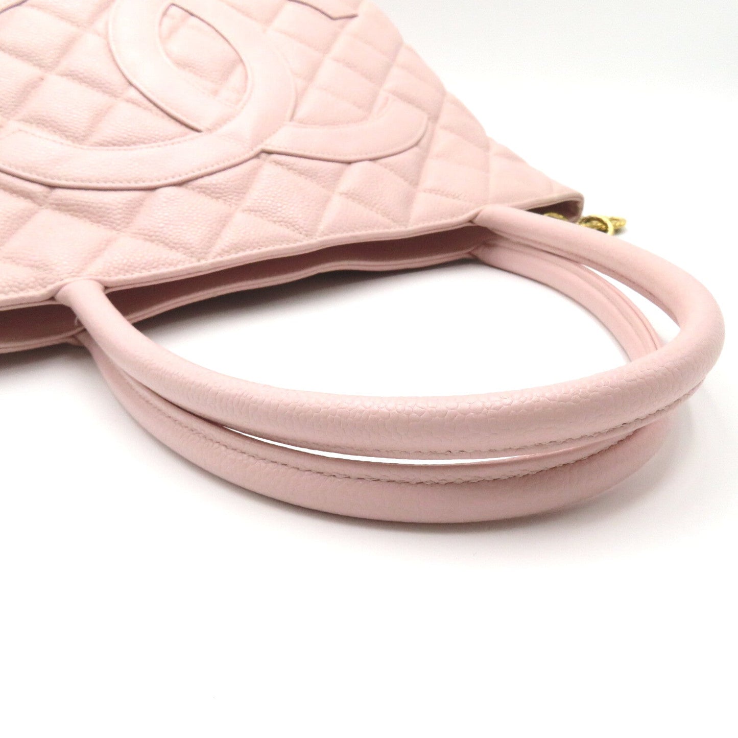 Chanel Redemption Tote Handbag Bag Caviar S (Green )  Pink