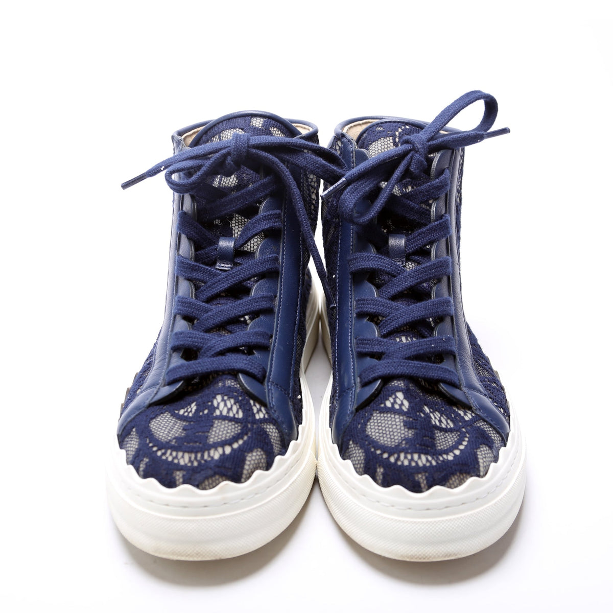 Lauren Lace Hightop Sneakers Size 39