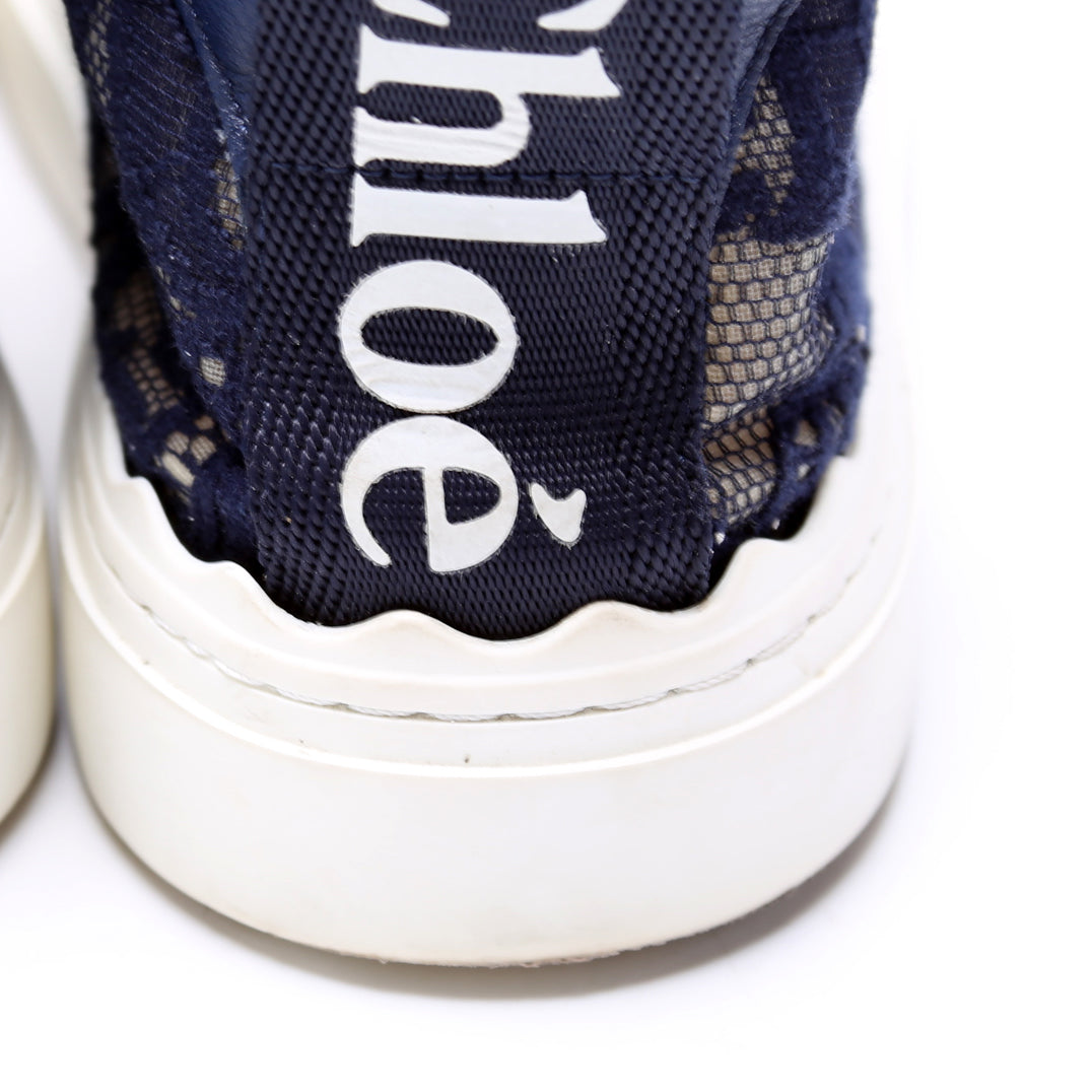 Lauren Lace Hightop Sneakers Size 39