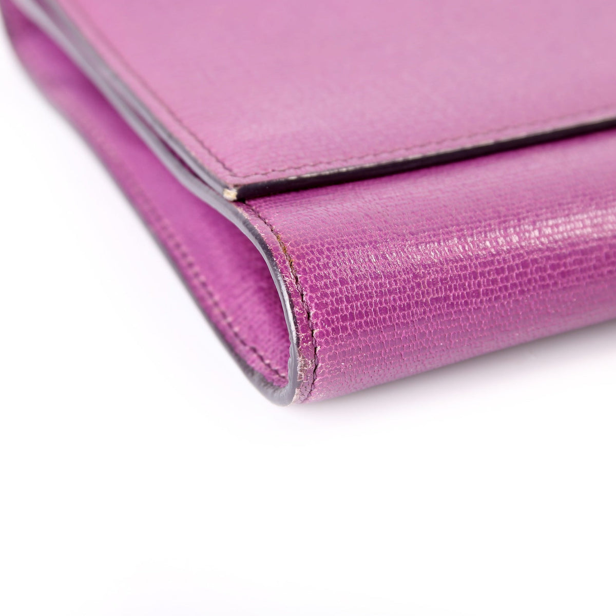 Classic Y Ligne Clutch Textured Leather