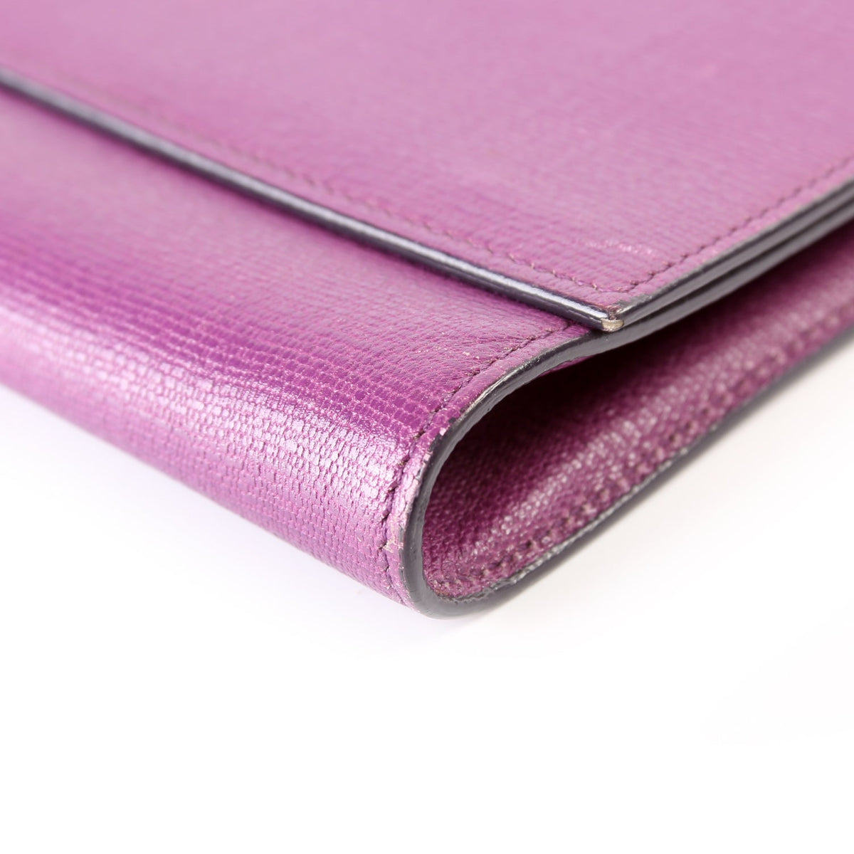 Classic Y Ligne Clutch Textured Leather