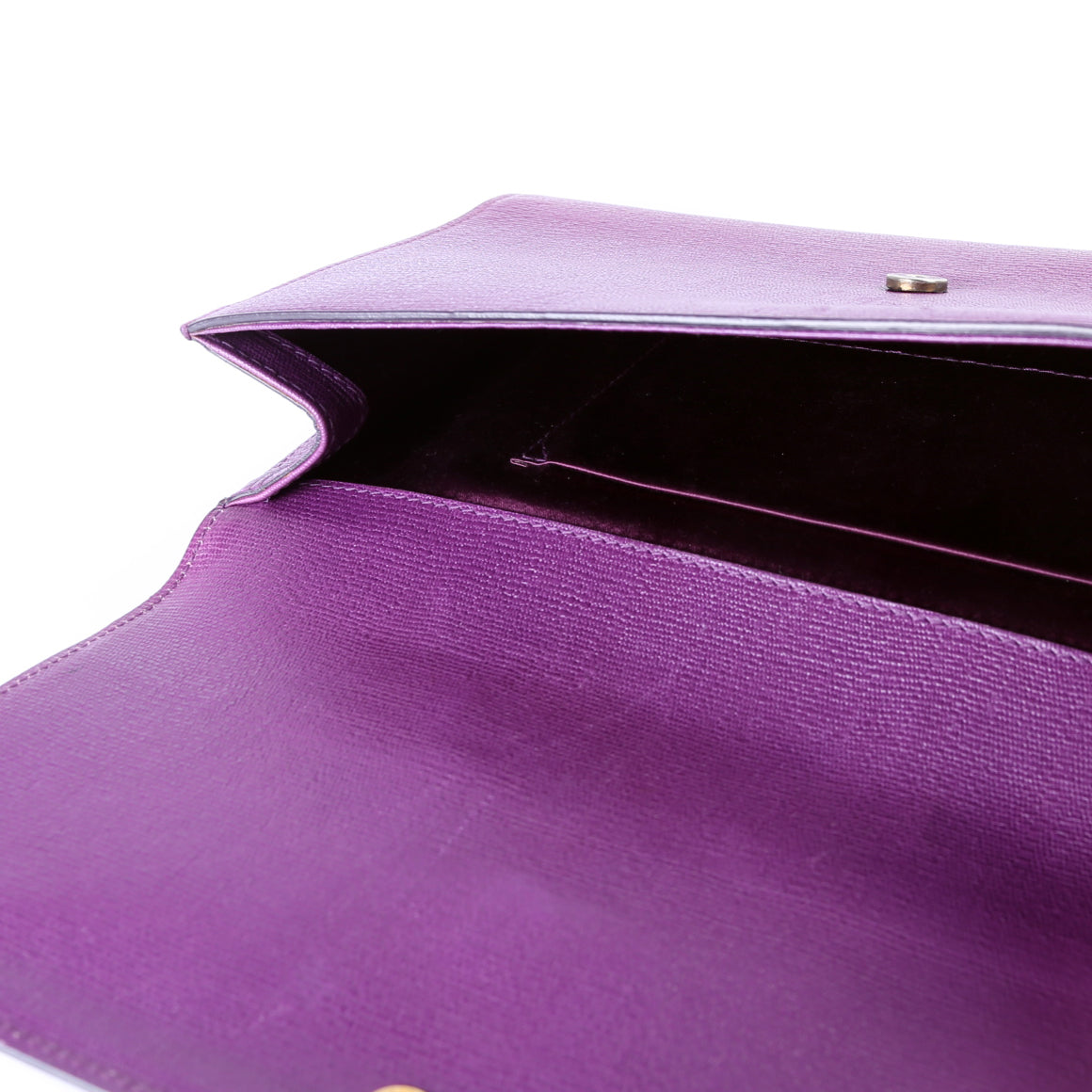 Classic Y Ligne Clutch Textured Leather