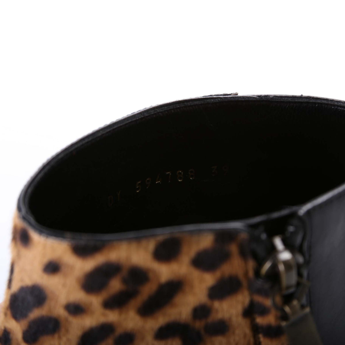 Pointed Toe Leather/Pony Hair Booties Size