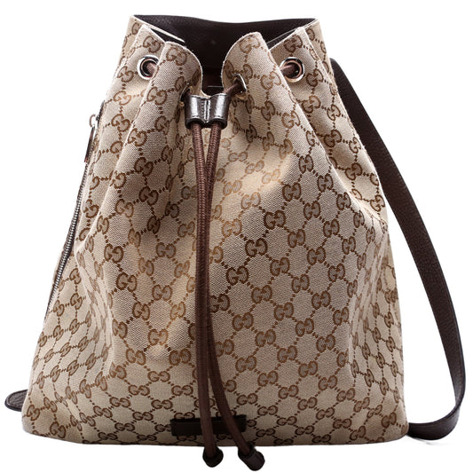 GG Canvas Drawstring Backpack
