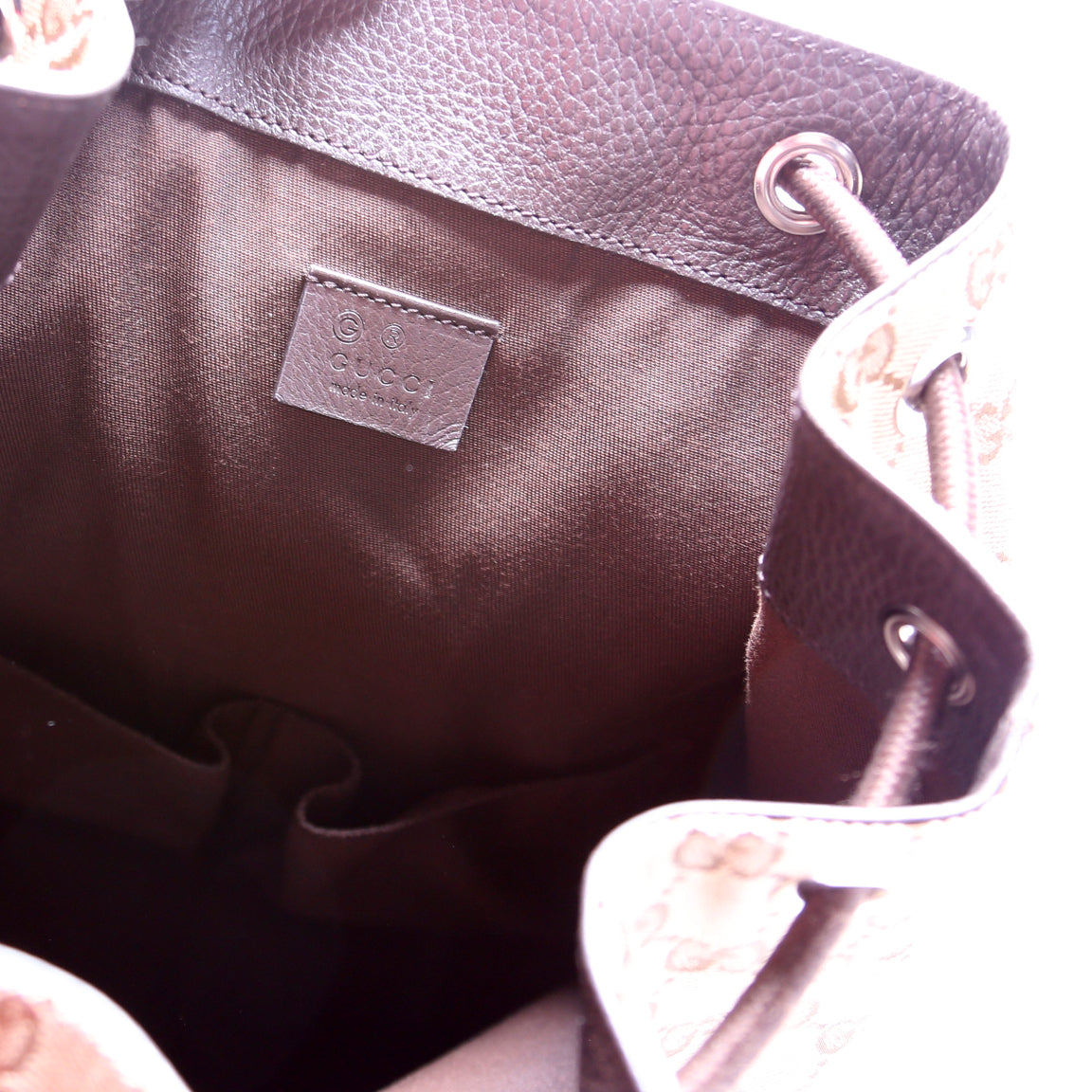 GG Canvas Drawstring Backpack