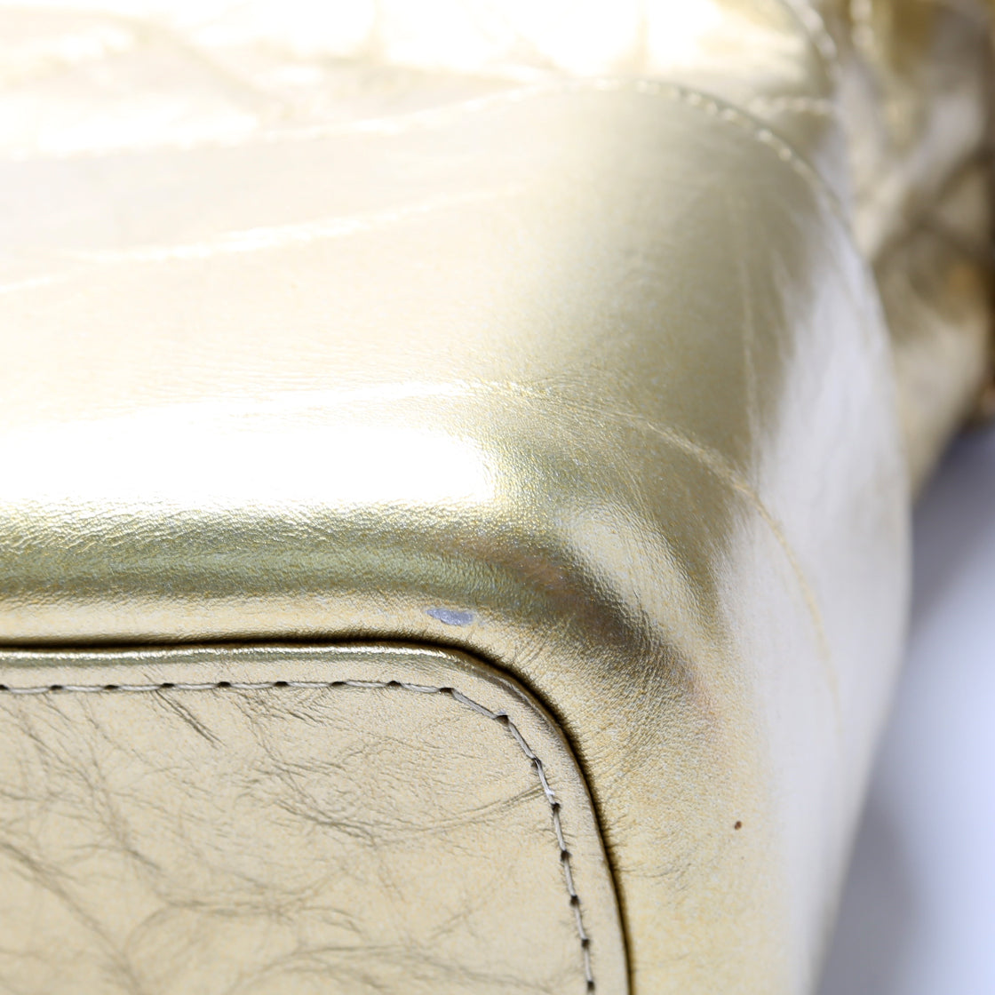 Gabrielle Hobo Medium Aged Metallic Calfskin
