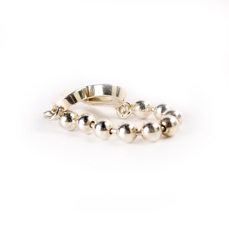 Heart Beaded Chain  Size  Ring