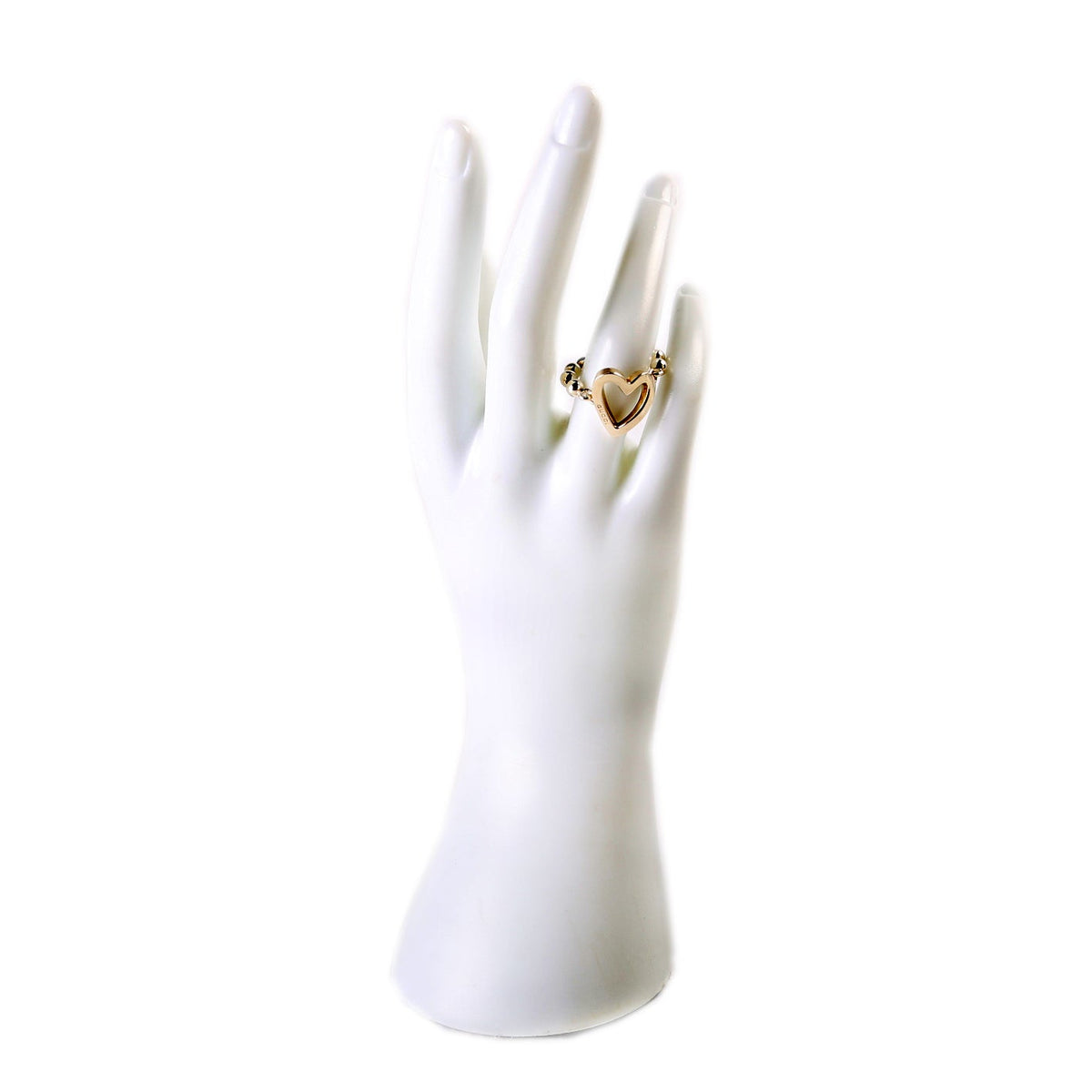 Heart Beaded Chain  Size  Ring