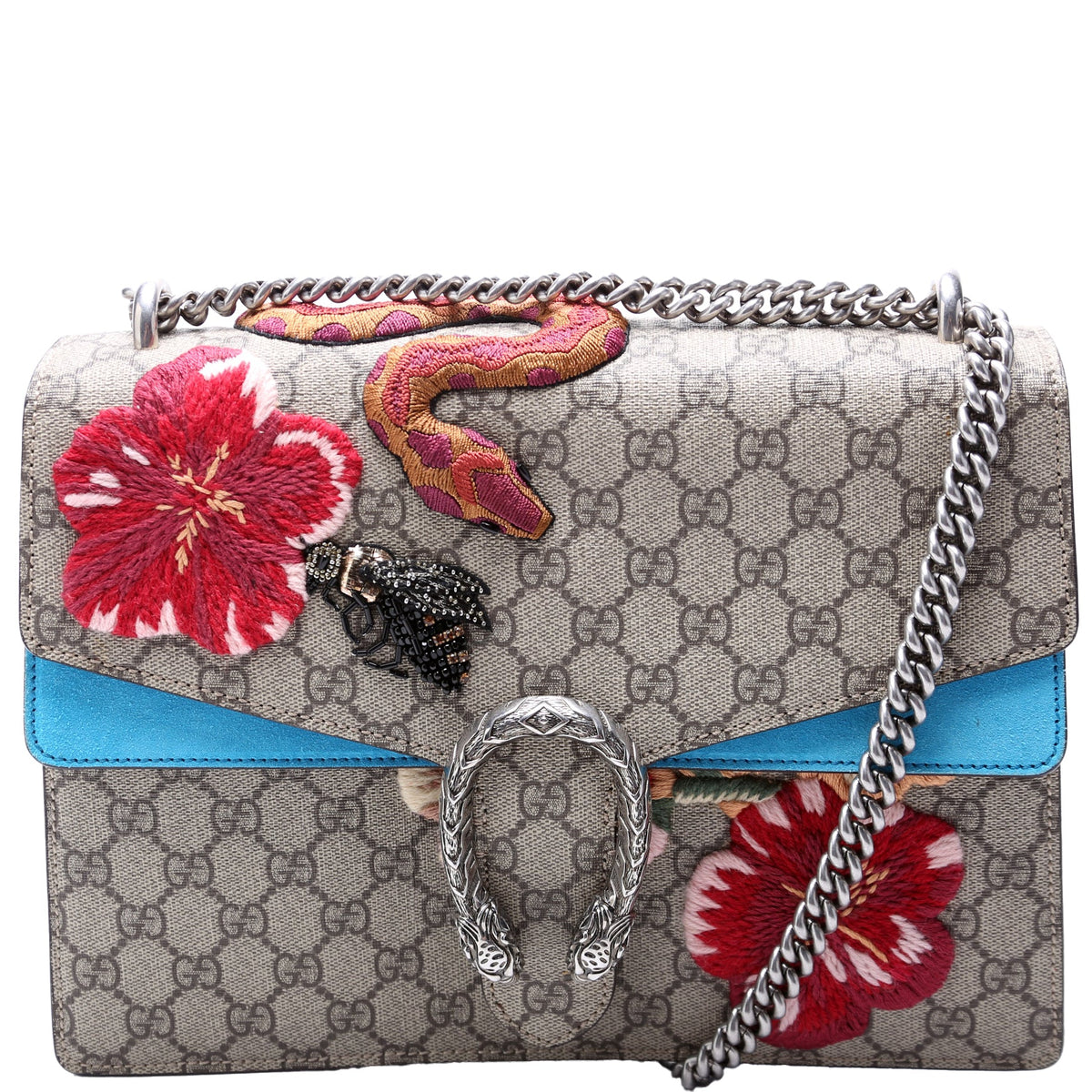 Dionysus Bee Snake Embossed Shoulder Medium