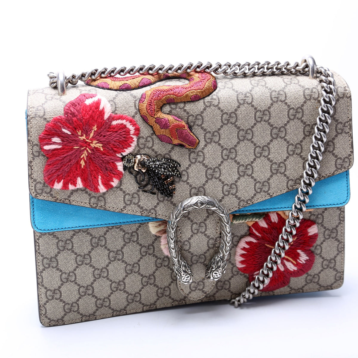 Dionysus Bee Snake Embossed Shoulder Medium