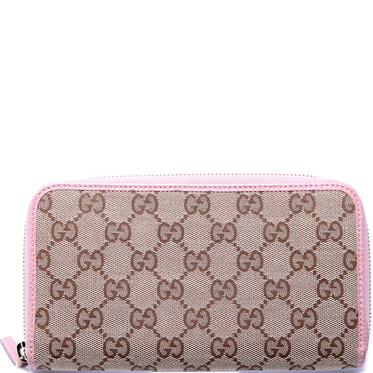 GG Canvas Zip Around Wallet