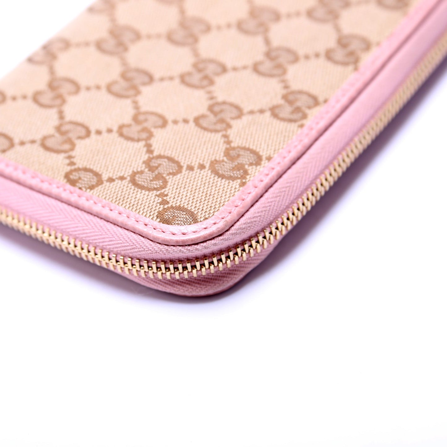 GG Canvas Zip Around Wallet