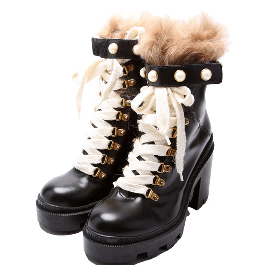 Gucci Trip Pearl Ankle Boots Size