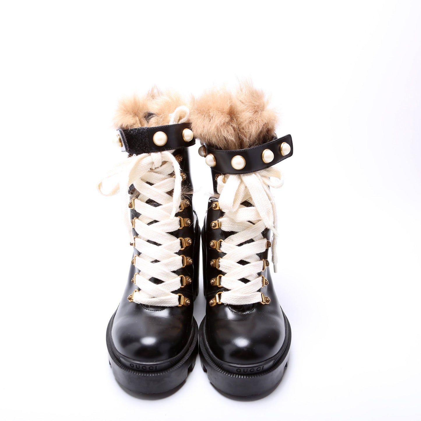 Gucci Trip Pearl Ankle Boots Size