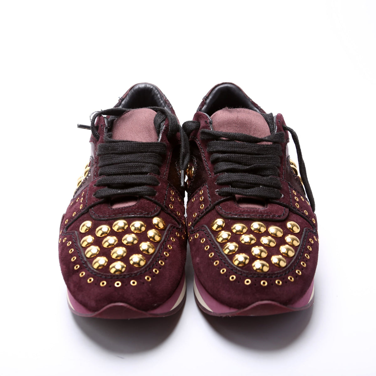 Studded Suede/Satin Sneakers Size 37