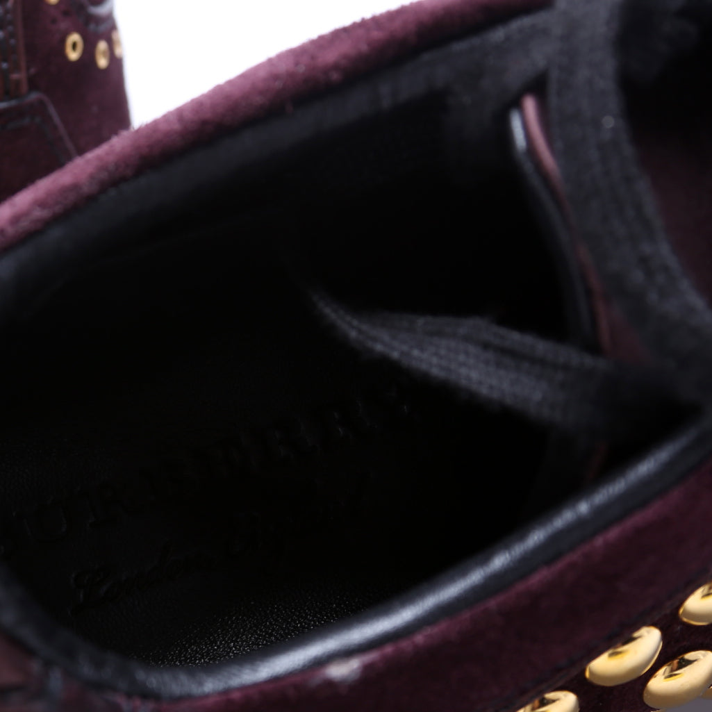 Studded Suede/Satin Sneakers Size 37