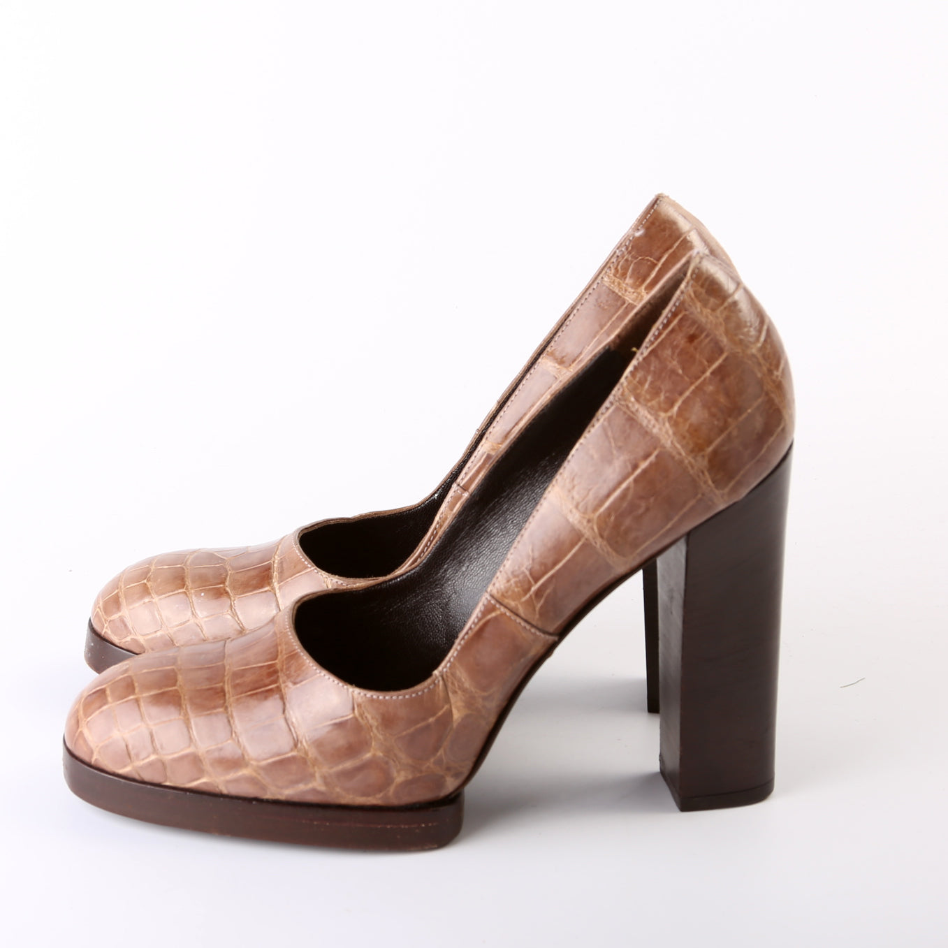 Gucci Platform Blockheel Pumps Size