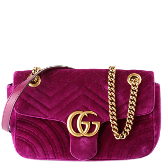 Gucci Marmont Shoulder Velvet Small Flap