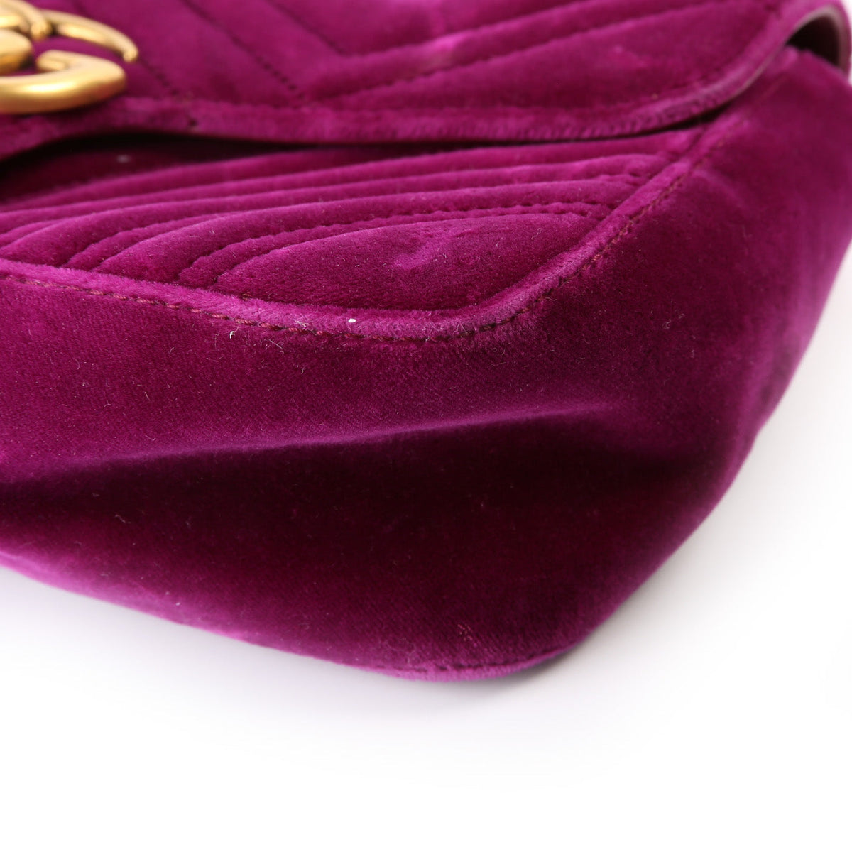 Marmont Shoulder Velvet Small Flap