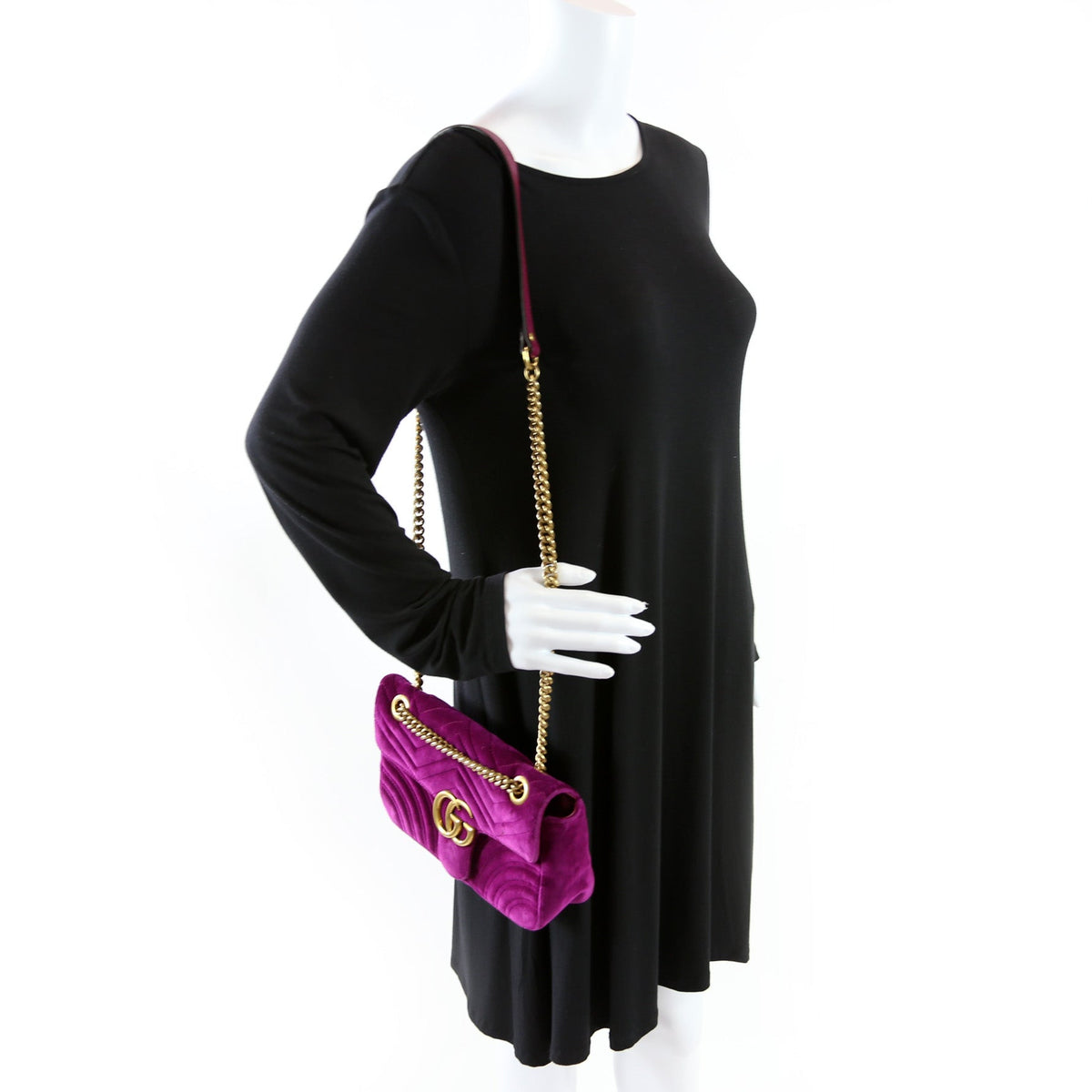 Marmont Shoulder Velvet Small Flap