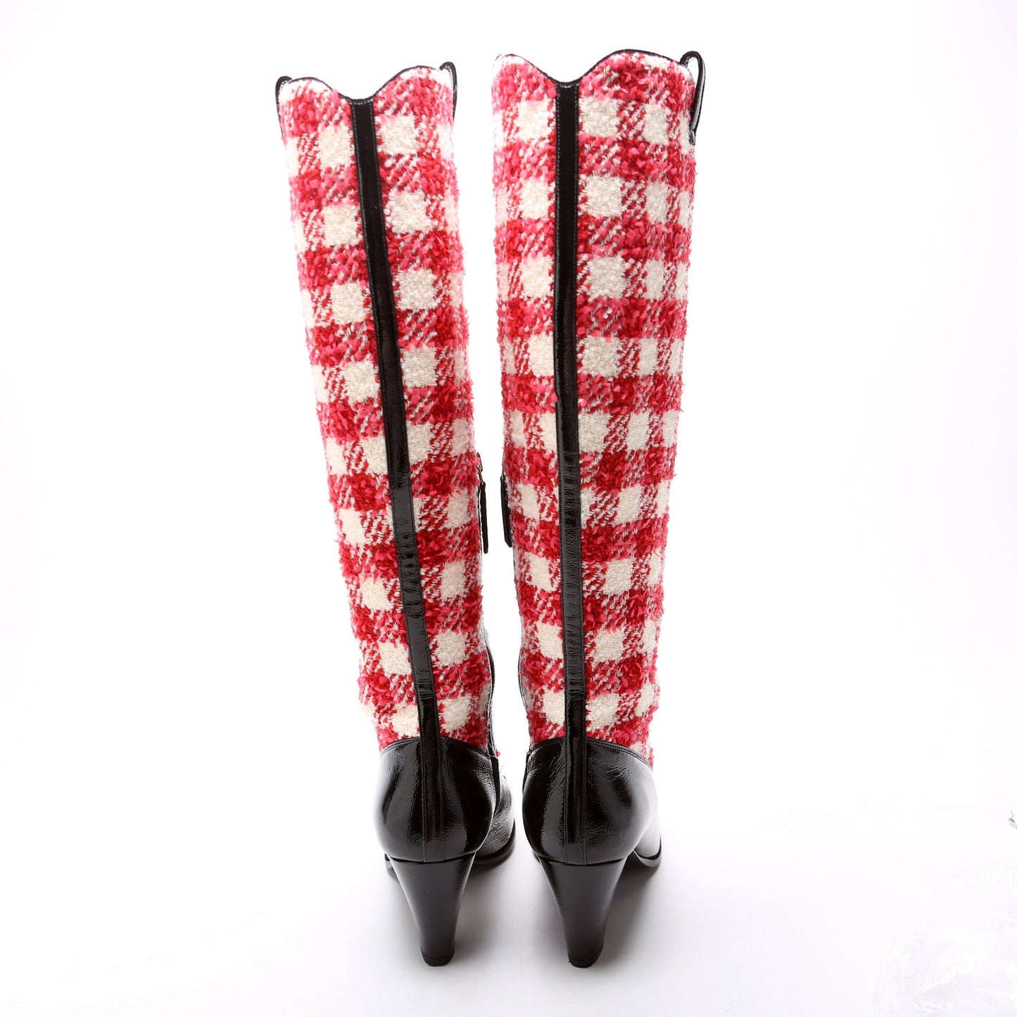 Gucci Horsebit Plaid Knee High Boots Size .