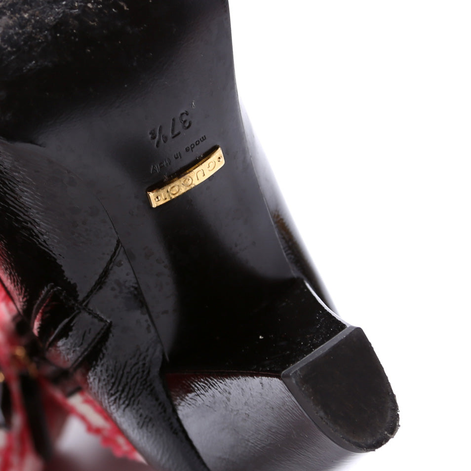Horsebit Plaid Knee High Boots Size .