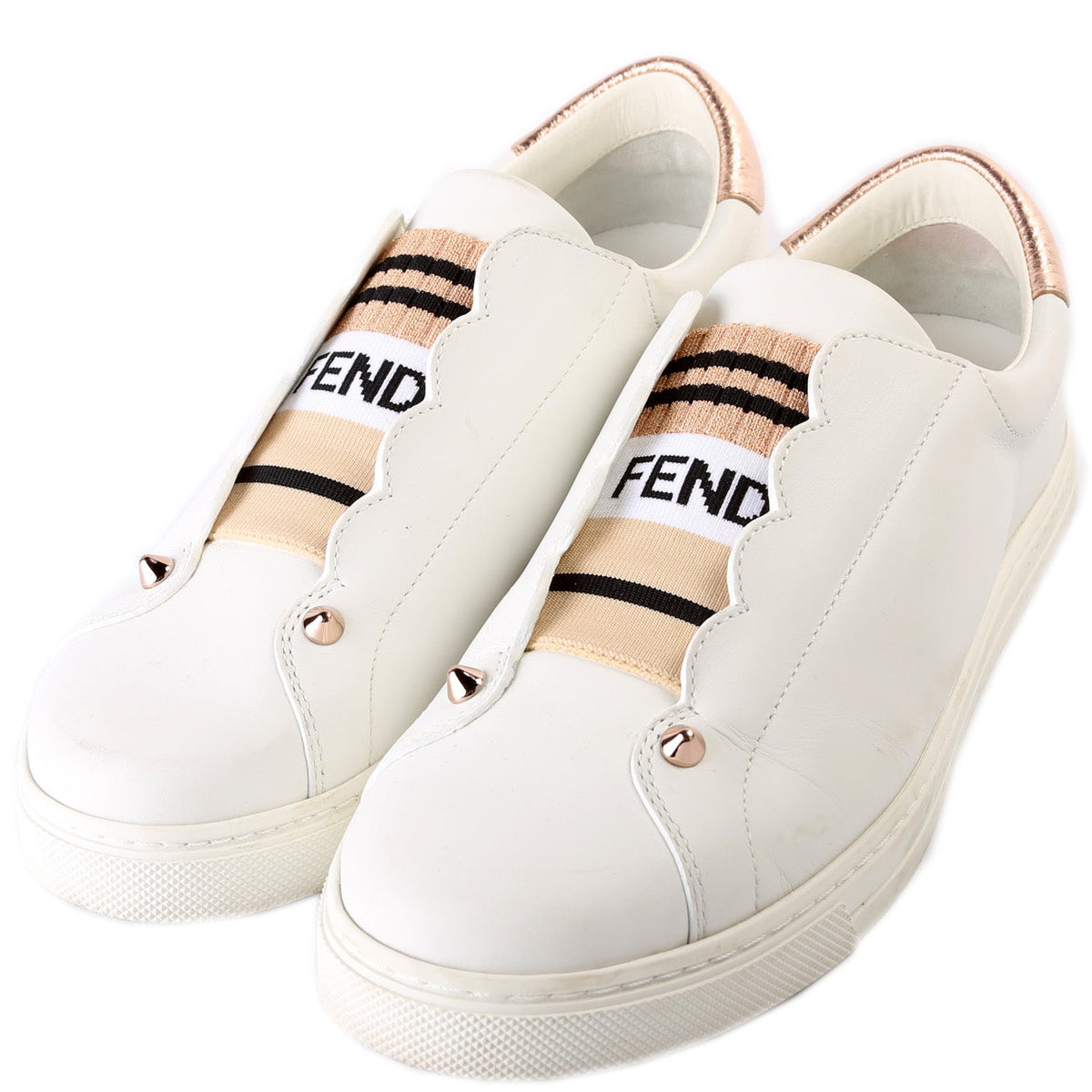 Leather Logo Sneakers Size 37.5