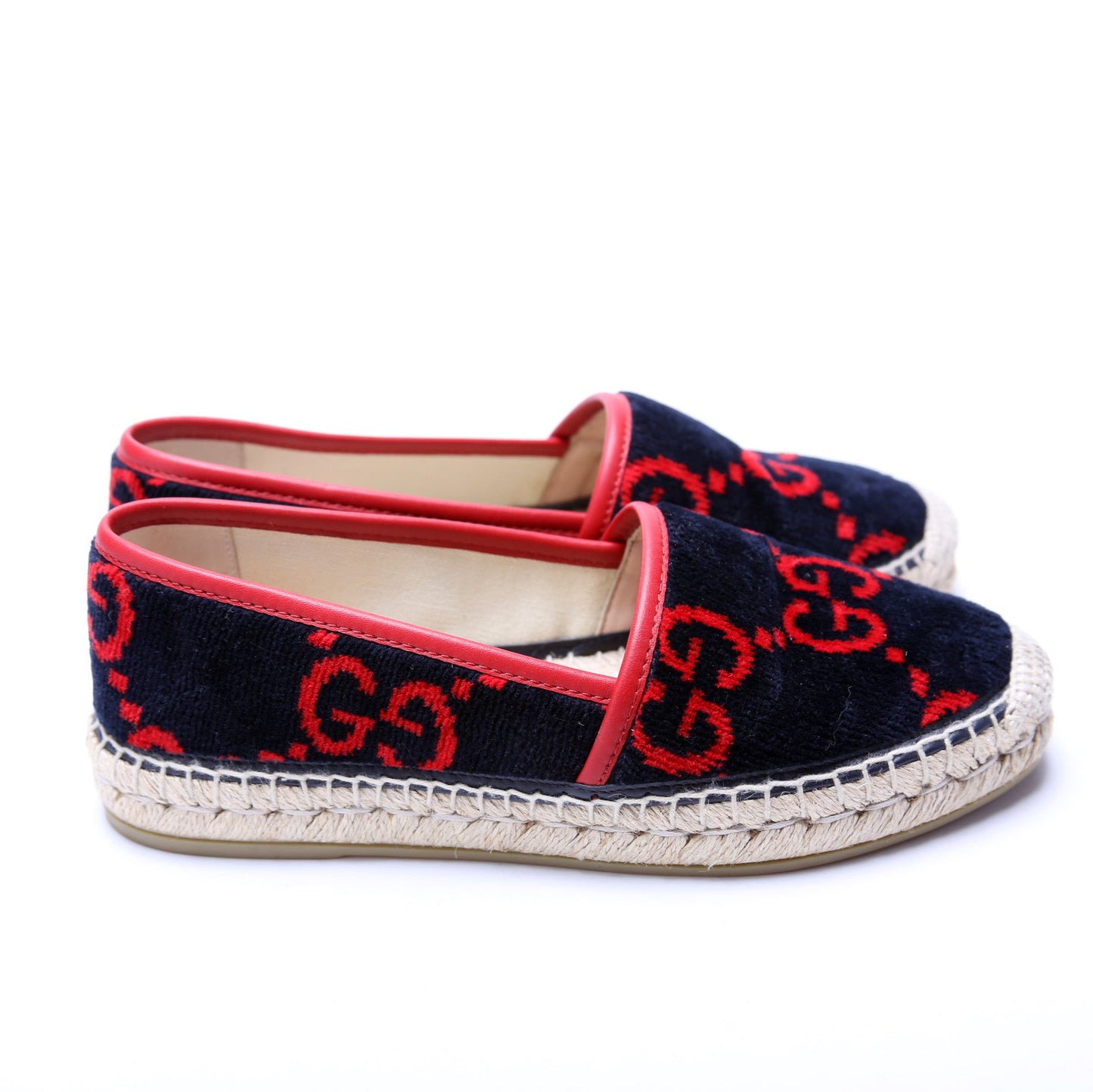 Gucci Espadrille Velvet Flats Size .