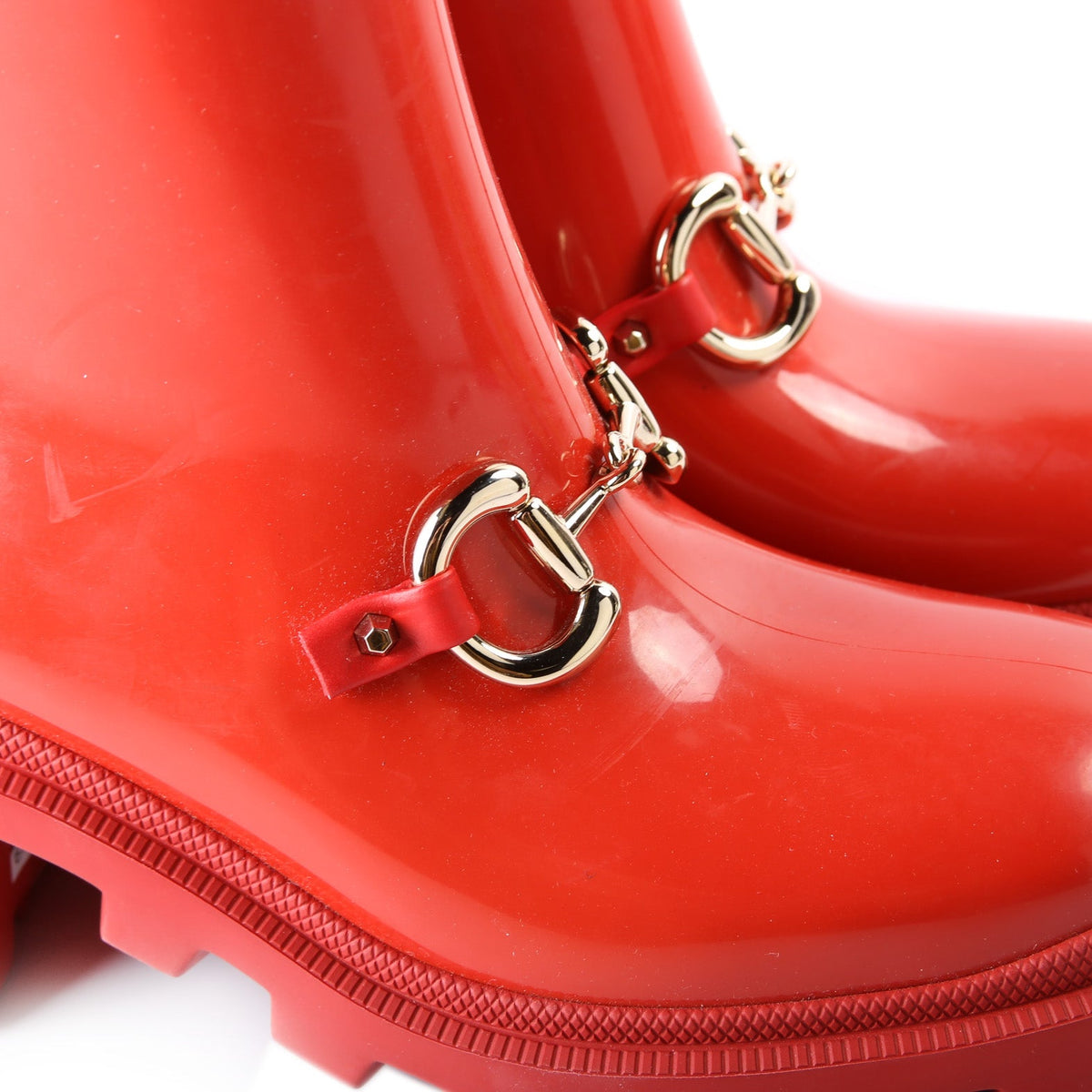 Horsebit Rubber Boots Size