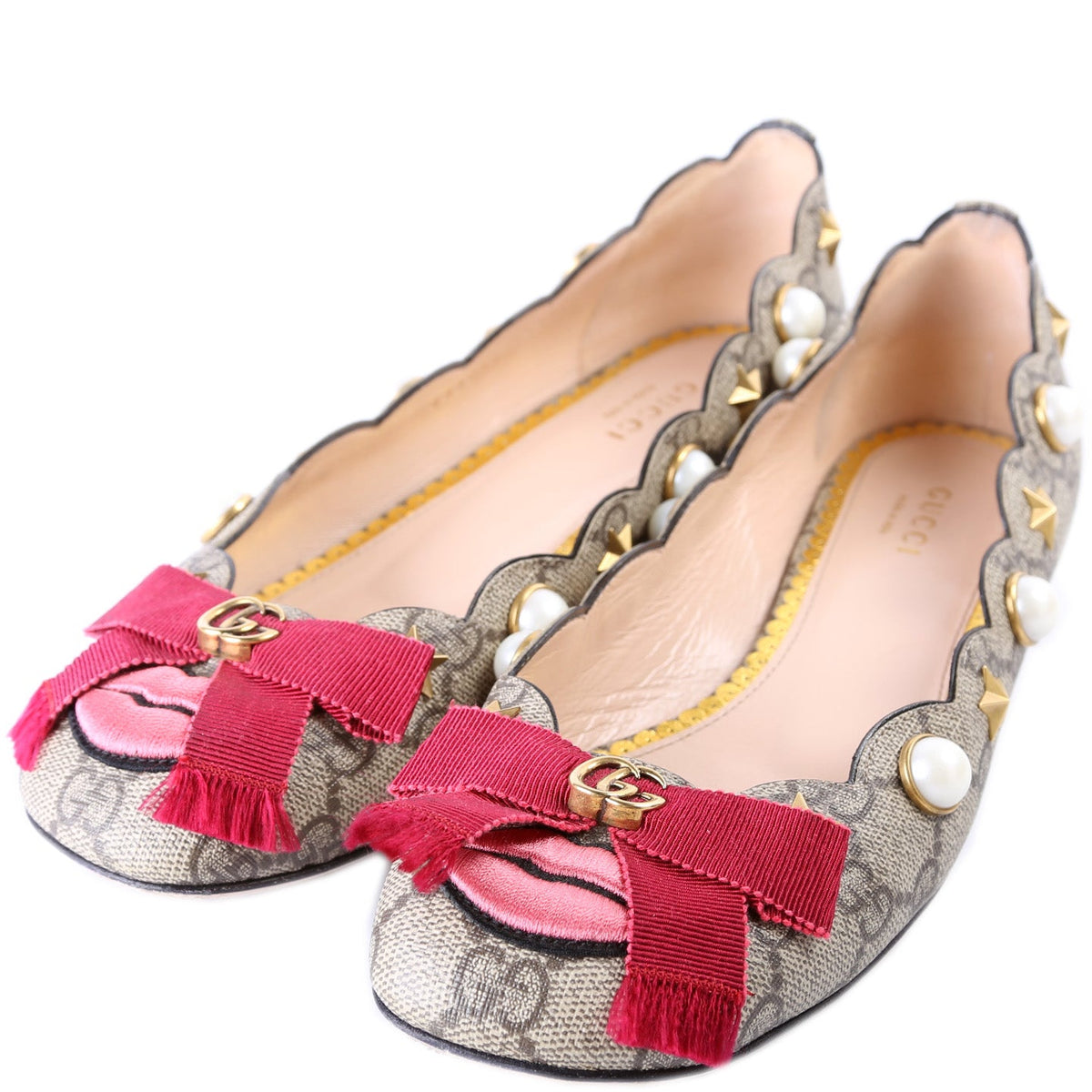 GG Bow Ballet Flats Size .