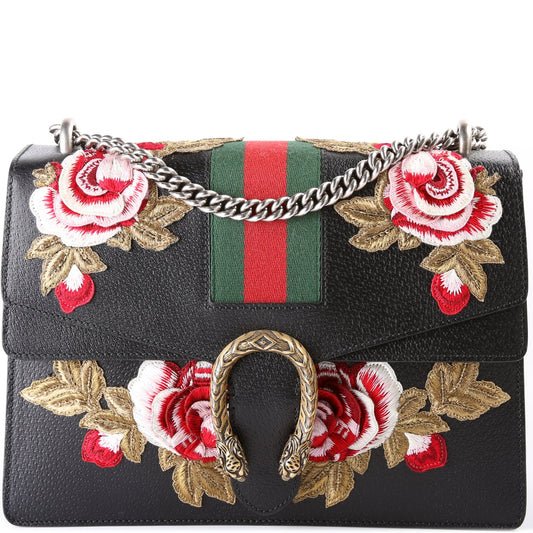 Gucci  Dionysus Leather Floral Embroidered Shoulder Medium