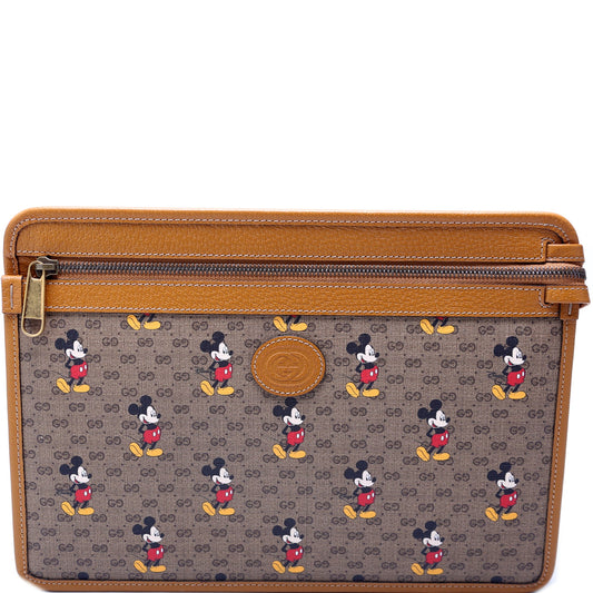 Gucci  Gucci X Disney GG Supreme Mickey Mouse Zip Pouch