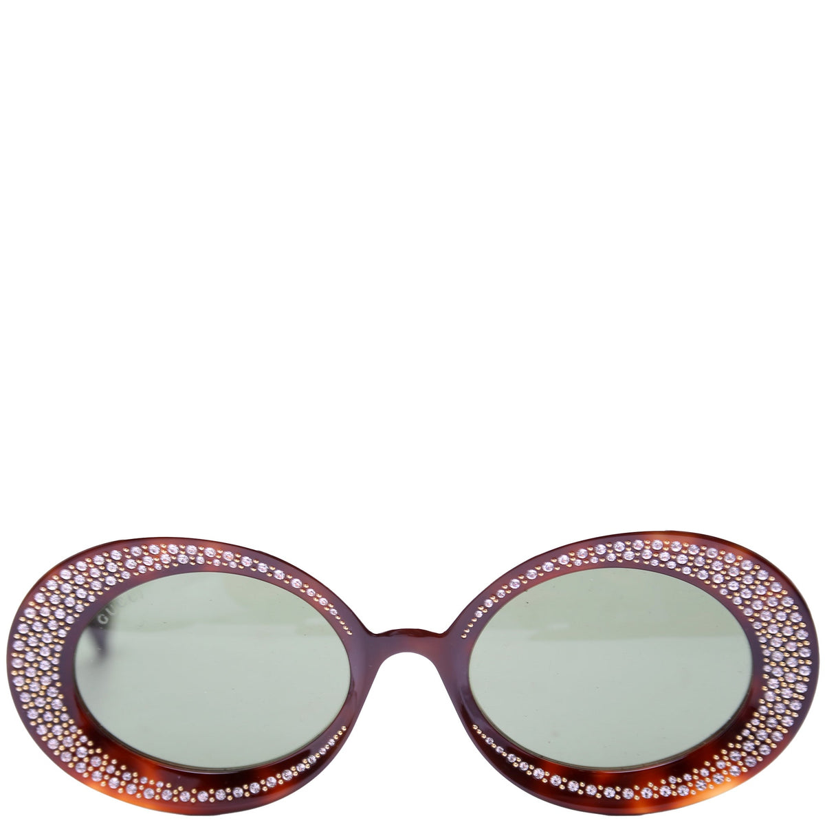 GGS Crystal Oval Acetate Sunglasses