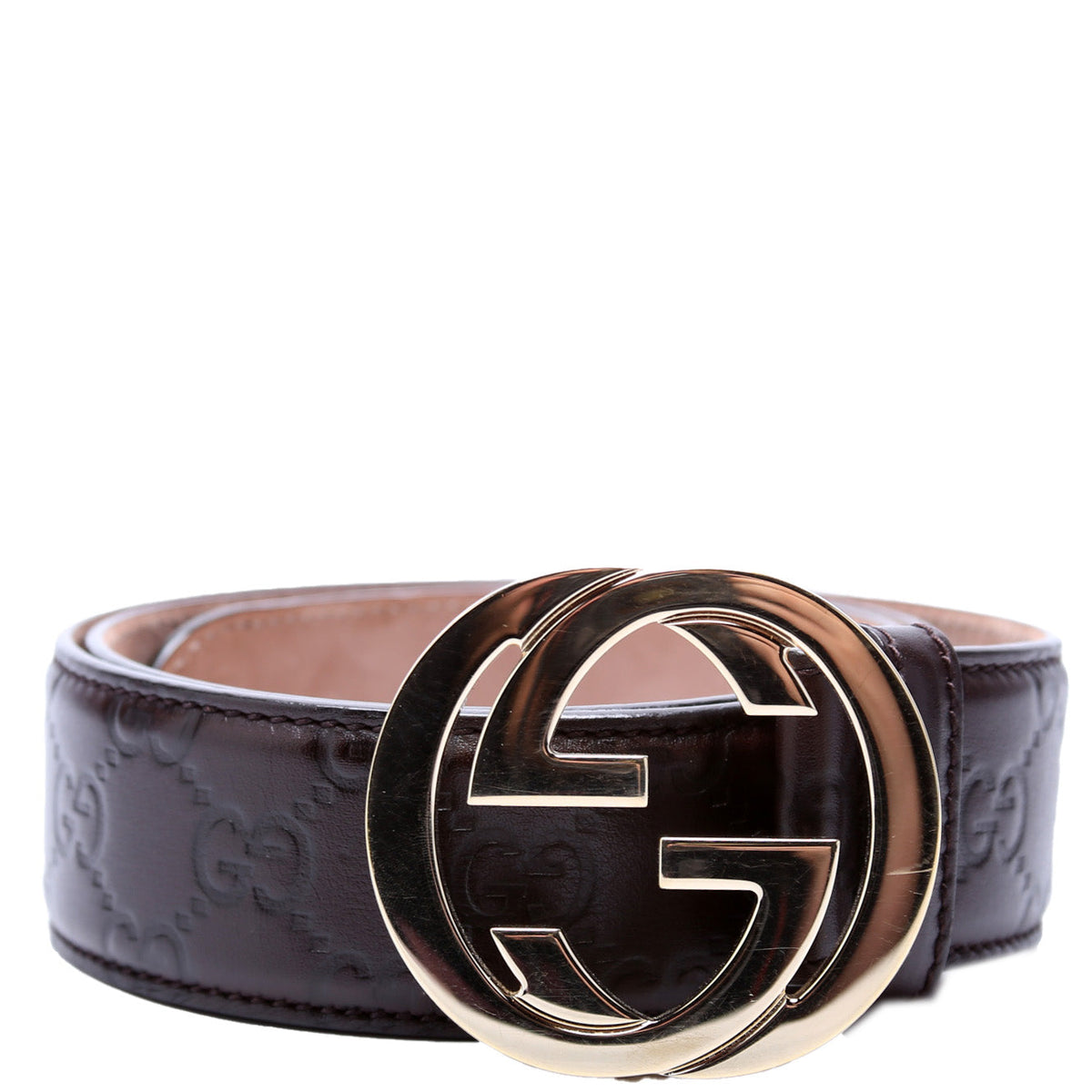 Interlocking Leather Belt Size /