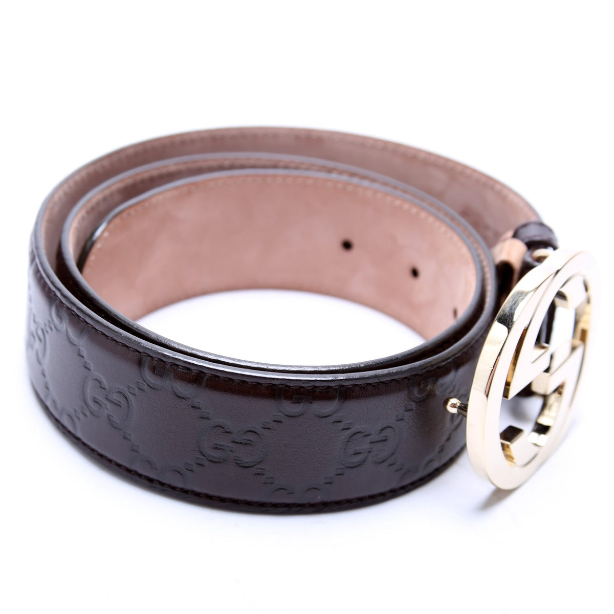 Interlocking Leather Belt Size /