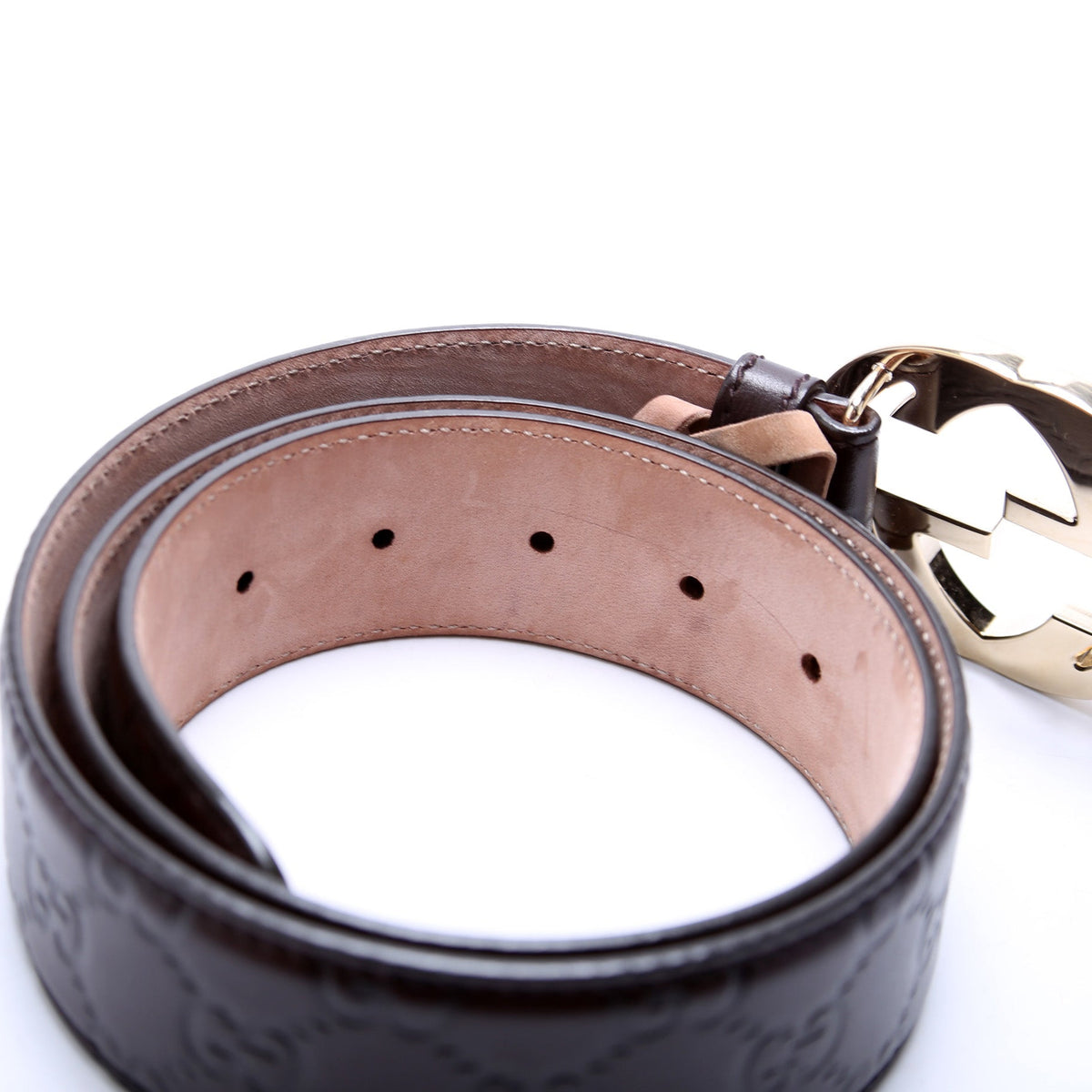 Interlocking Leather Belt Size /