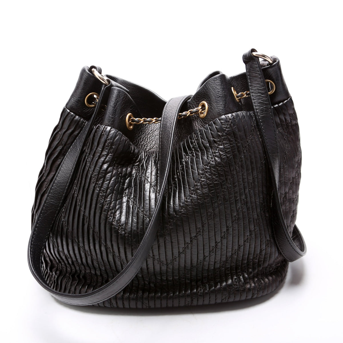 Coco Pleats Drawstring Bag 24M